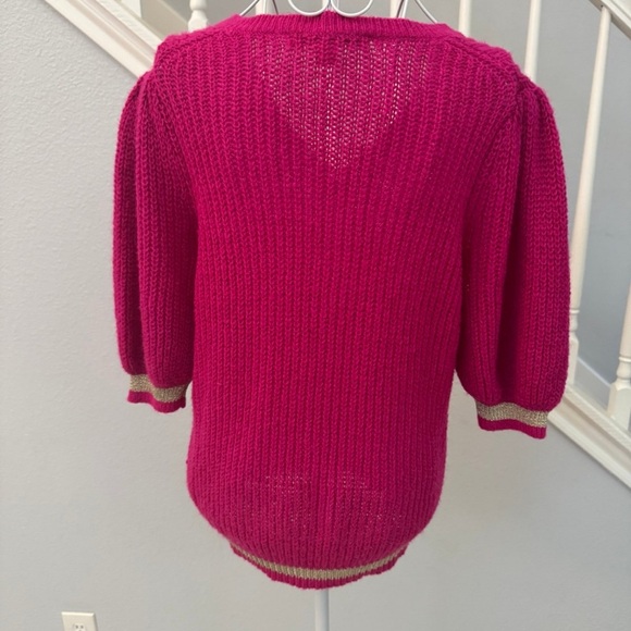 Lilly Pulitzer Fuchsia V-Neck Sweater S - Picture 5 of 6